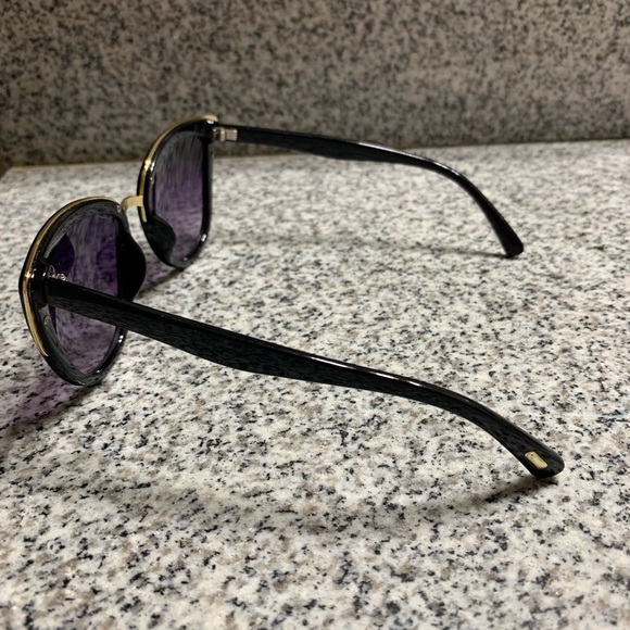 Black & Gold Cat Eye Sunglasses - Picture 4 of 7